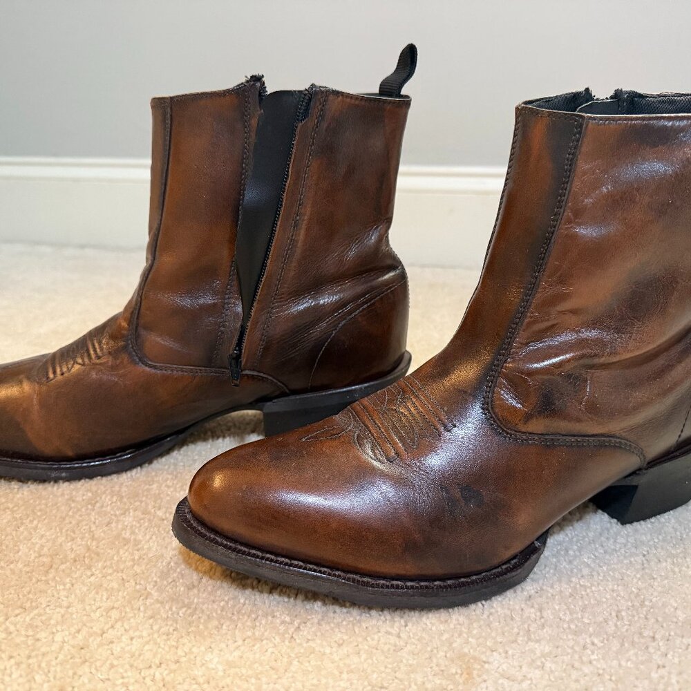 11.5D Laredo Brown Zippered Chelsea Boot